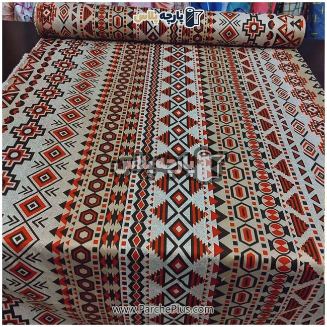 طاقه پارچه ملحفه ای پلی استر (پرنسس) اسپرت با زمینه کرمی