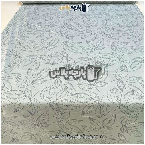  پارچه ملحفه ای با طرح برگ با زمینه طوسی