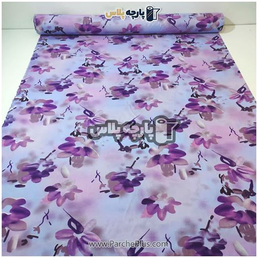  پارچه ملحفه ای گل دار با زمینه بنفش