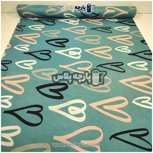  پارچه ملحفه ای اسپرت با زمینه طوسی و طرح قلب