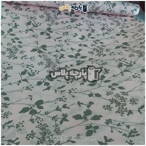 پارچه ملحفه ای گل دار با گل طوسی و زمینه صورتی 