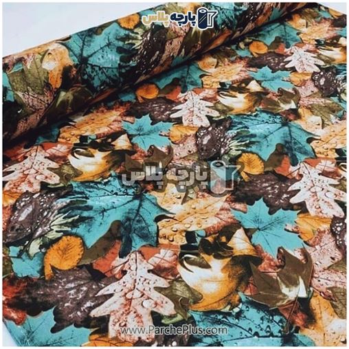طاقه پارچه ملحفه ای پلی استر (پرنسس) طرح برگ 