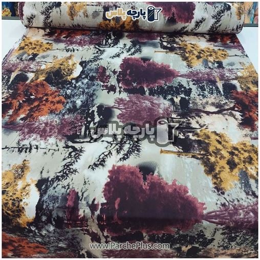  پارچه ملحفه ای اسپرت با زمینه کرمی و طرح درخت 